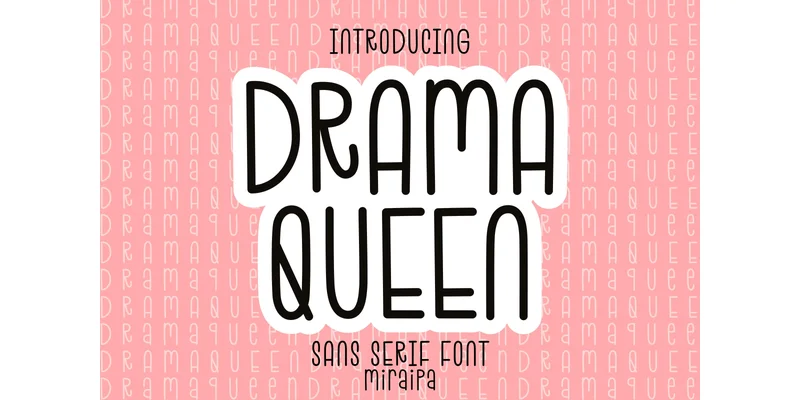 Drama Queen Font by miraipa — Sans Serif Font