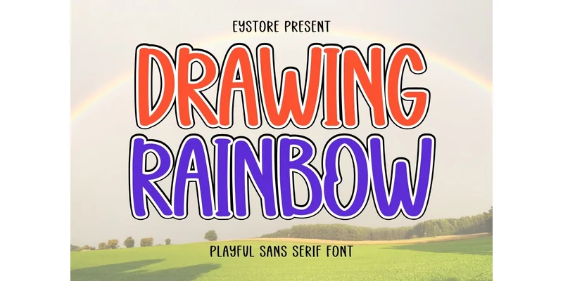 Drawing Rainbow Font by Eystore by Eystore — Sans Serif Font