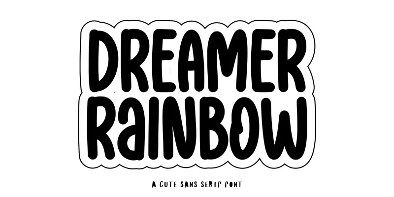 Dreamer Rainbow Font by Minimalist Eyes — Sans Serif Font