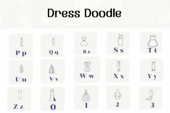Dress Doodle Font by Ketsarin — Dingbats Font — thumbnail 3