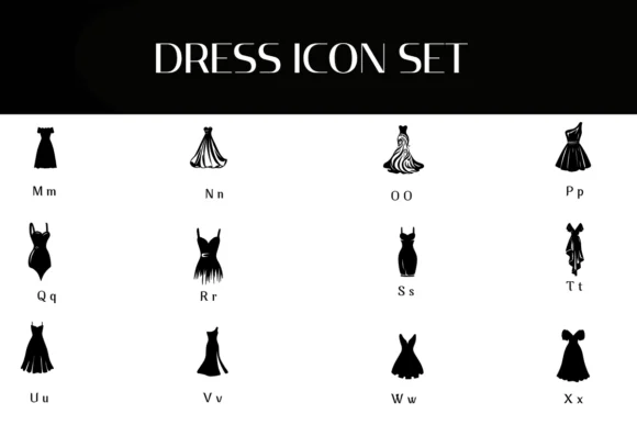 Dress Icon Set by Heartcraft Atelier — Dingbats Font — thumbnail 3