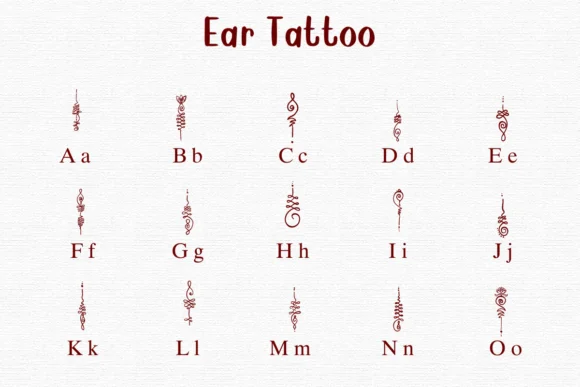 Ear Tattoo by Nongyao — Dingbats Font — thumbnail 2