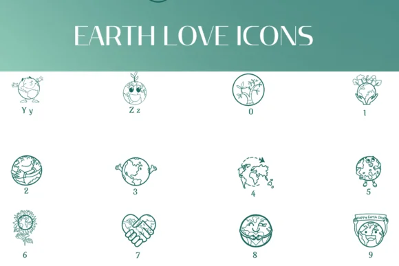 Earth Love Icons by Heartcraft Atelier — Dingbats Font — thumbnail 4