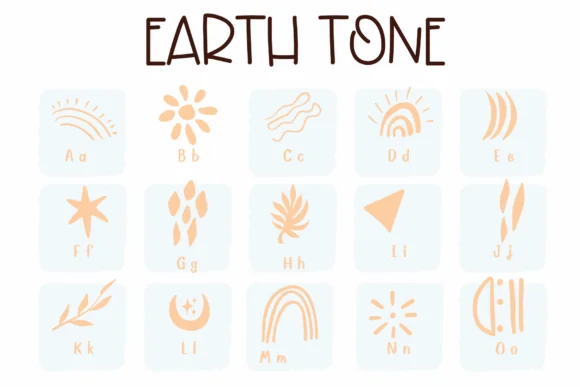 Earth Tone by Sirinart — Dingbats Font — thumbnail 2
