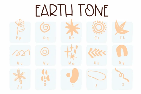 Earth Tone by Sirinart — Dingbats Font — thumbnail 3