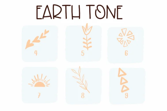 Earth Tone by Sirinart — Dingbats Font — thumbnail 7