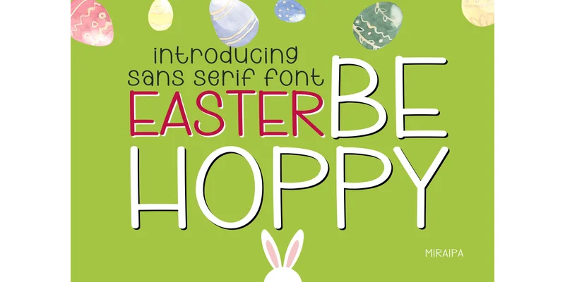 Easter Be Hoppy Font by miraipa — Sans Serif Font