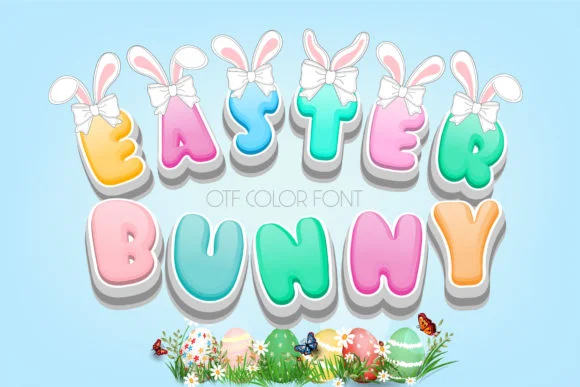 Easter Bunny by Nobu Collections — Color Fonts Font