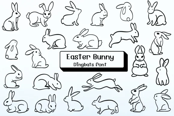 Easter Bunny by Ketsarin — Dingbats Font