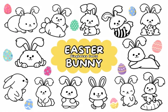 Easter Bunny by Natchuta — Dingbats Font