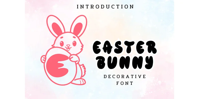 Easter Bunny Font by Chada Art by Chada Art — Decorative Font