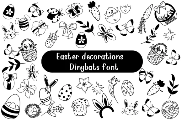 Easter Decorations by Nongyao — Dingbats Font