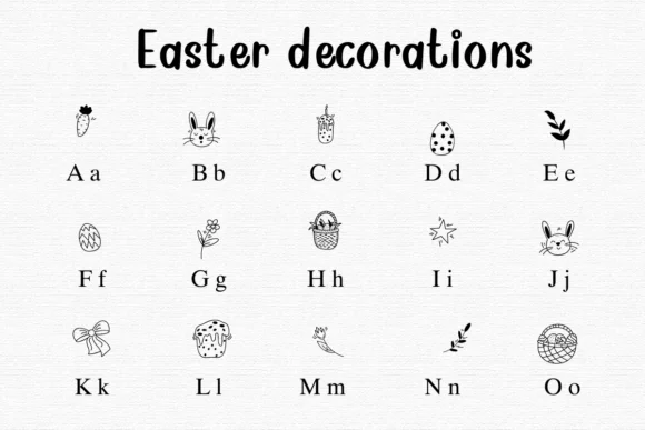 Easter Decorations by Nongyao — Dingbats Font — thumbnail 2