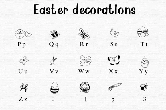 Easter Decorations by Nongyao — Dingbats Font — thumbnail 3
