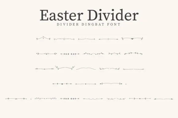 Easter Divider by CraftedType Studio — Dingbats Font