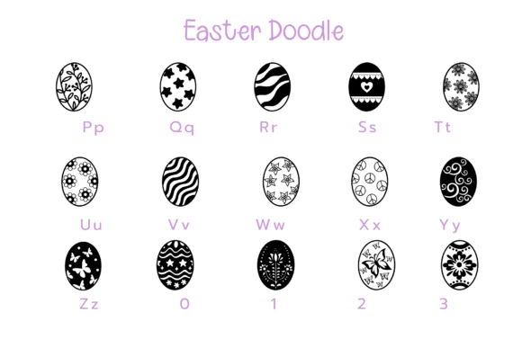 Easter Doodle by Pui Art — Dingbats Font — thumbnail 3