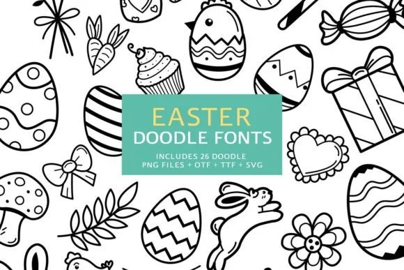 Easter Doodle by digitalplannerland — Dingbats Font