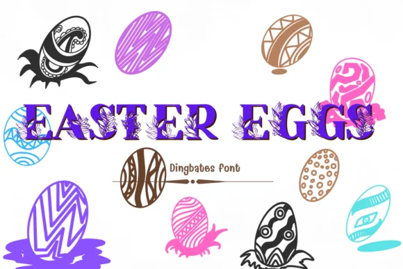 Easter Eggs by KinnareeART — Dingbats Font