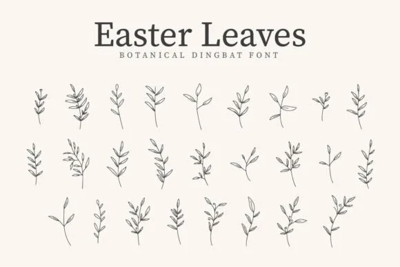 Easter Leaves by CraftedType Studio — Dingbats Font