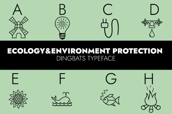 Ecology and Environment Protection by Minimalistartstudio — Dingbats Font