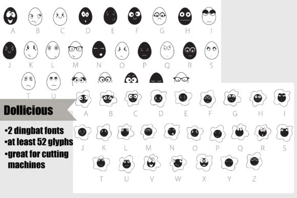 Egg Emoticon Font by Illustration Ink — Dingbats Font