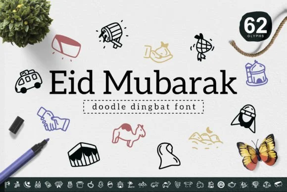 Eid Mubarak by YandiDesigns — Dingbats Font