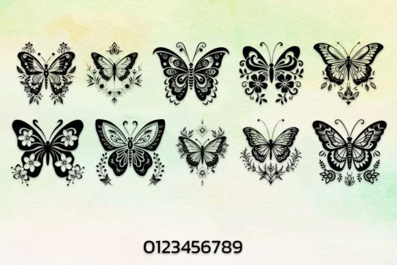 Elegant Butterfly by MOMAT THIRTYONE — Dingbats Font — thumbnail 4