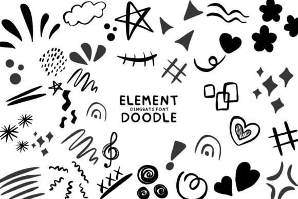 Element Doodle by Bee piyanuch — Dingbats Font