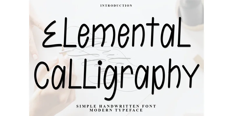 Elemental Calligraphy Font by FreshTypeINK — Sans Serif Font