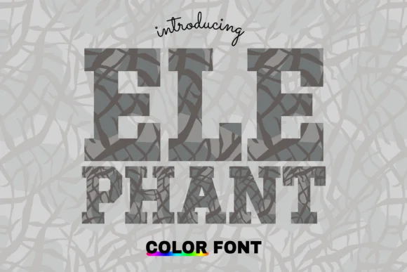Elephant by WADLEN — Color Fonts Font