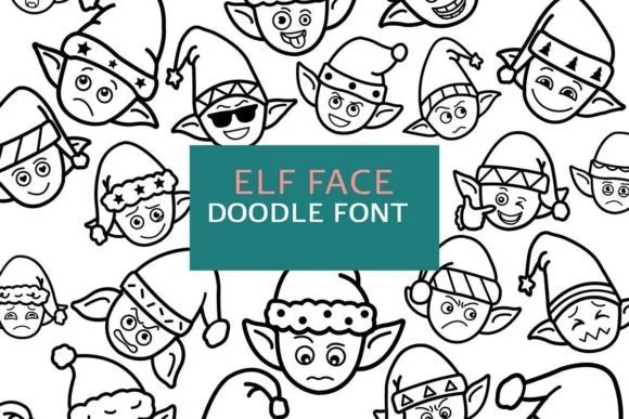 Elf Face Doodle by digitalplannerland — Dingbats Font