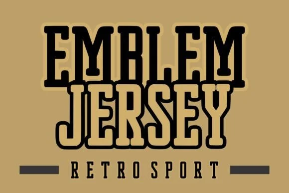Emblem Jersey by riki.studio β Slab Serif Font