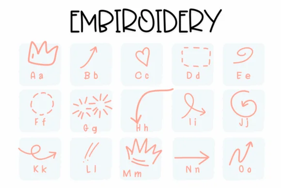 Embroidery by Sirinart — Dingbats Font — thumbnail 2