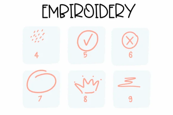 Embroidery by Sirinart — Dingbats Font — thumbnail 4