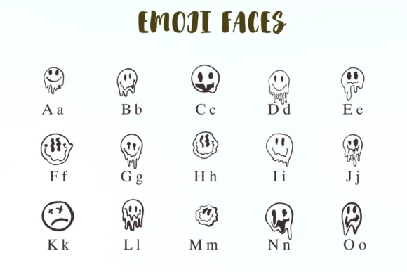 Emoji Faces by Nongyao — Dingbats Font — thumbnail 2