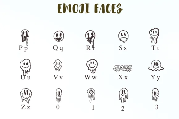 Emoji Faces by Nongyao — Dingbats Font — thumbnail 3