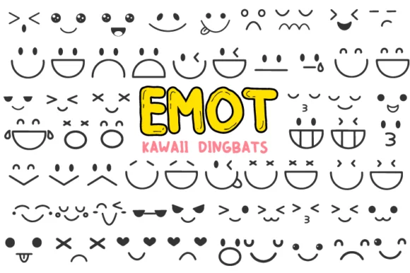 Emot by Letterayu — Dingbats Font