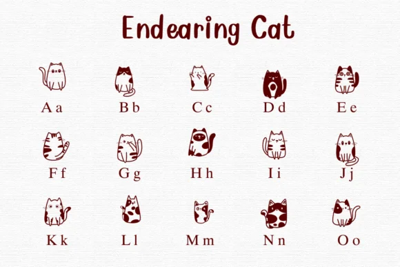 Endearing Cat by Nongyao — Dingbats Font — thumbnail 2
