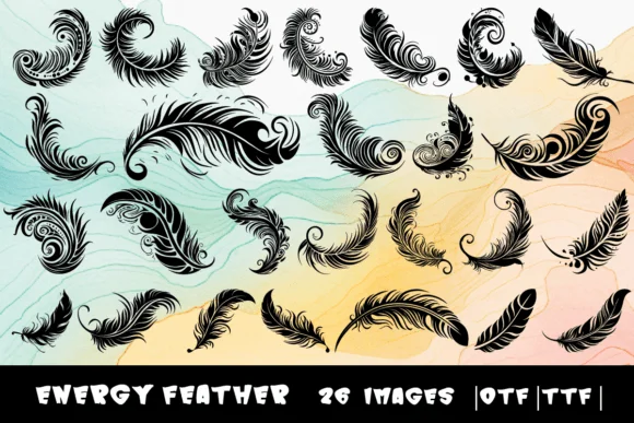Energy Feather by MOMAT THIRTYONE — Dingbats Font