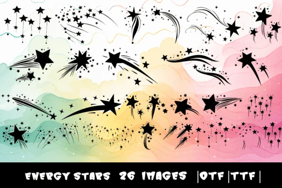 Energy Stars by MOMAT THIRTYONE — Dingbats Font