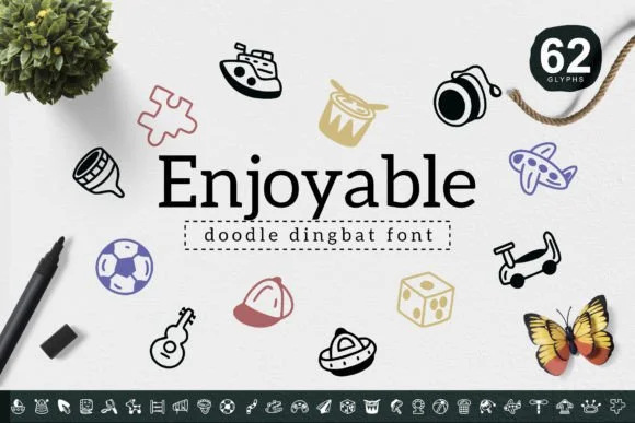 Enjoyable by YandiDesigns — Dingbats Font