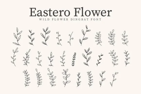 Estero Leaves by CraftedType Studio — Dingbats Font