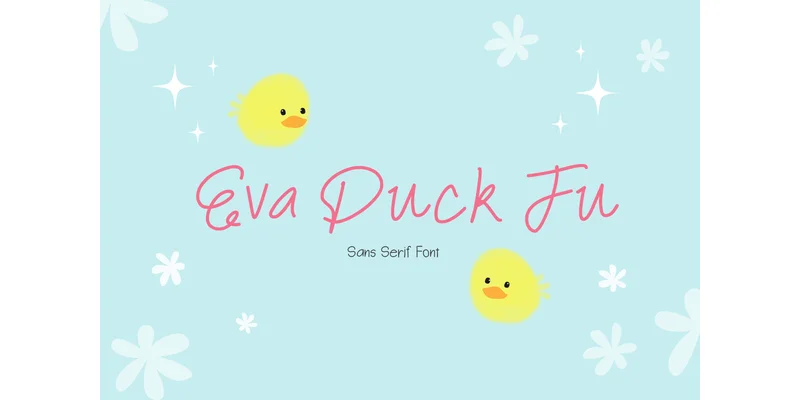 Eva Duck Fu Font by TanoiCartoonist — Sans Serif Font