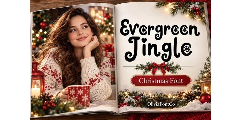 Evergreen Jingle Font by OliviaFontCo by OliviaFontCo — Display Font — thumbnail 3