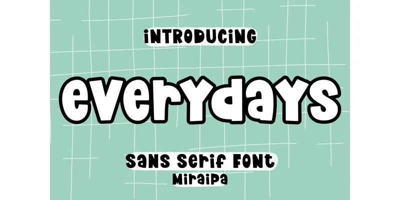 Everydays Font by miraipa — Sans Serif Font