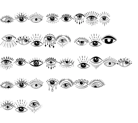 Evil Eye by Sirinart — Dingbats Font — thumbnail 8