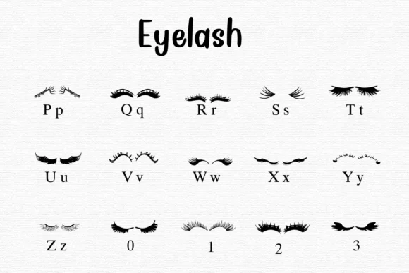 Eyelash by Nongyao — Dingbats Font — thumbnail 3