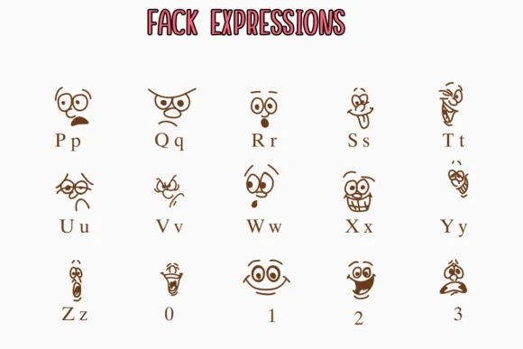 Fack Expressions by Nongyao — Dingbats Font — thumbnail 3