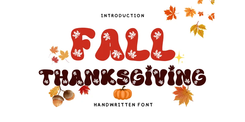 Fall Thanksgiving Font by Bee piyanuch by Bee piyanuch — Decorative Font