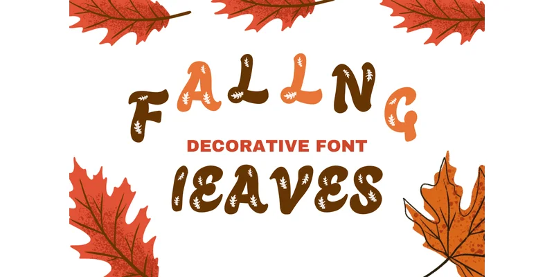 Falling Leaves Font by Suphitchaya by Suphitchaya — Decorative Font